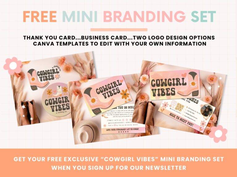 free “cowgirl Vibes” templates when you sign up for our newsletter!